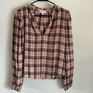 Evereve Skylar Plaid Blouse